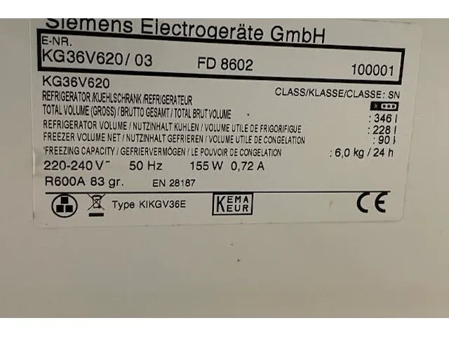 Frigo/diepvries siemens - afbeelding 4 van  4