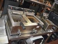 Friteuse hendi, inox friteuse 2 potten combi steel (24,25)