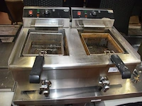 Friteuse hendi, inox friteuse 2 potten combi steel (24,25) - afbeelding 2 van  8