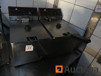 Friteuse met 2 vakken + roestvrijstalen plank op caterchef-console - afbeelding 4 van  6
