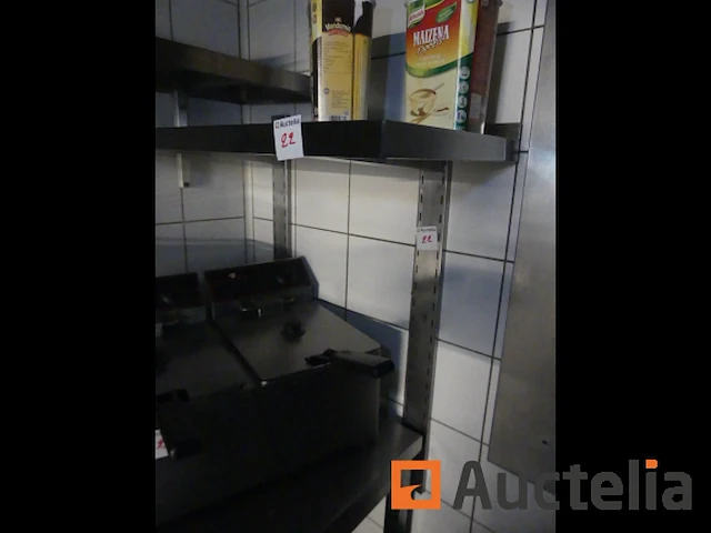Friteuse met 2 vakken + roestvrijstalen plank op caterchef-console - afbeelding 6 van  6