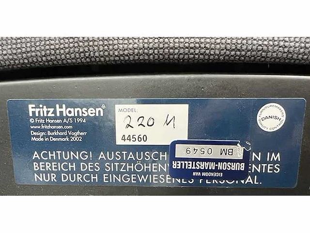 Fritz hansen - burkhard vogther design - bureaustoel (4x) - afbeelding 4 van  12