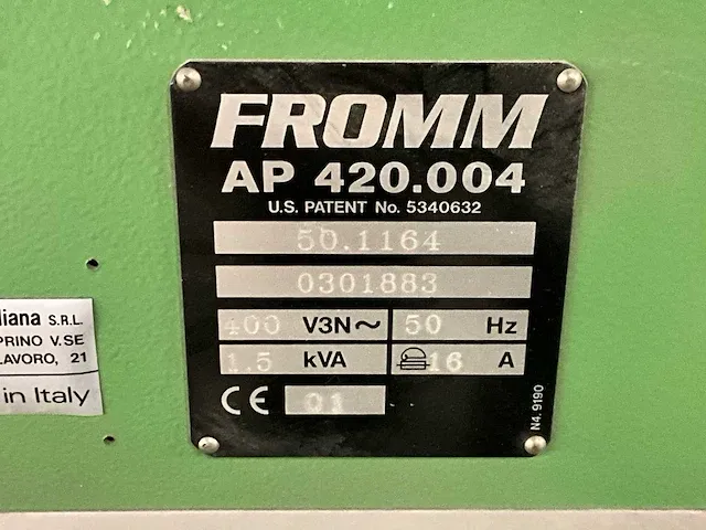 Fromm ap 420.004 verpakkingsvulmachine - afbeelding 8 van  9
