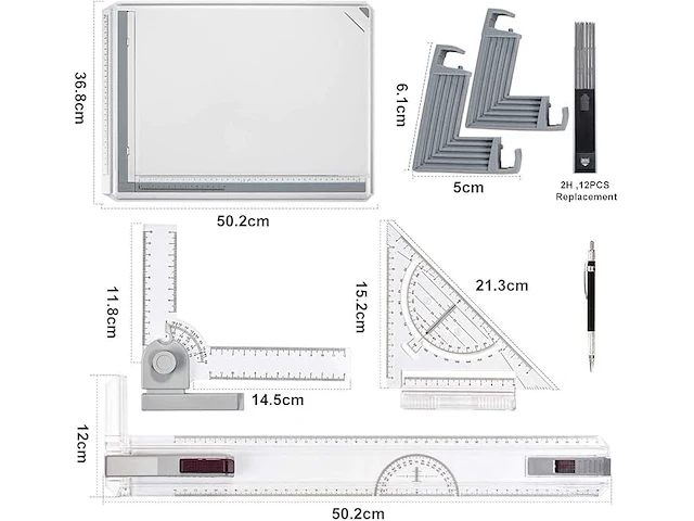Frylr tekenplank a3 drawing board metric tekentafel - afbeelding 6 van  6