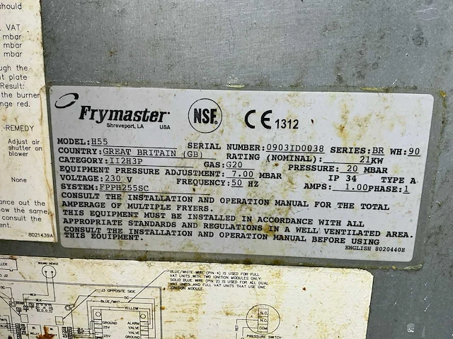 Frymaster h55 friteuse - afbeelding 3 van  8