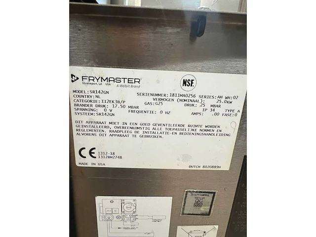 Frymaster sr142gn friteuse - afbeelding 2 van  11
