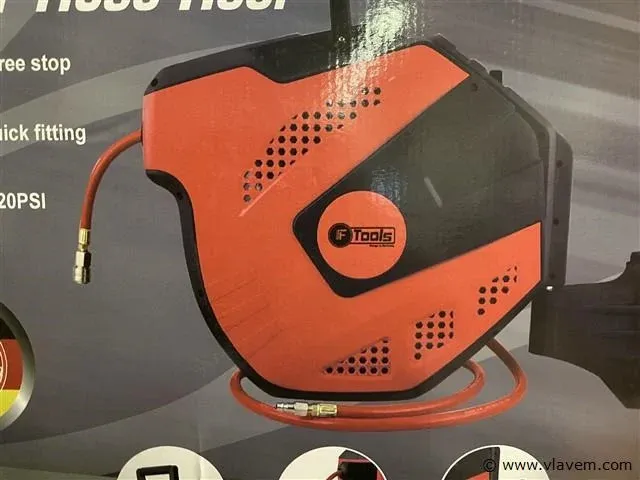 Ftools automatische luchtslanghaspel 20 meter - afbeelding 2 van  4