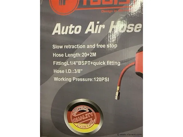 Ftools automatische luchtslanghaspel 20 meter - afbeelding 3 van  4