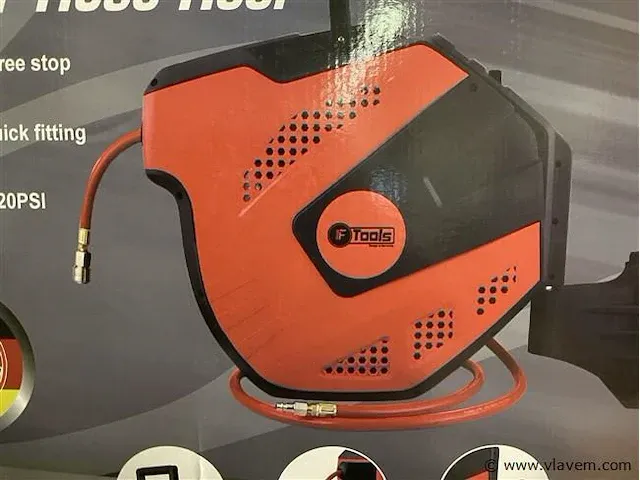 Ftools automatische luchtslanghaspel 20 meter - afbeelding 2 van  4