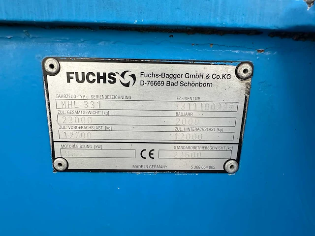Fuchs - 2000 - mhl331 - overslagkraan - afbeelding 83 van  83