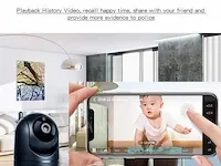 Fuegobird indoor ip camera - 1080p - beveiligingscamera - huisdiercamera - baby camera - compatibel met 2.4g/5g wifi - beweeg en geluidsdetectie - werkt met app - wit - afbeelding 2 van  4