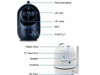 Fuegobird indoor ip camera - 1080p - beveiligingscamera - huisdiercamera - baby camera - compatibel met 2.4g/5g wifi - beweeg en geluidsdetectie - werkt met app - wit - afbeelding 3 van  4