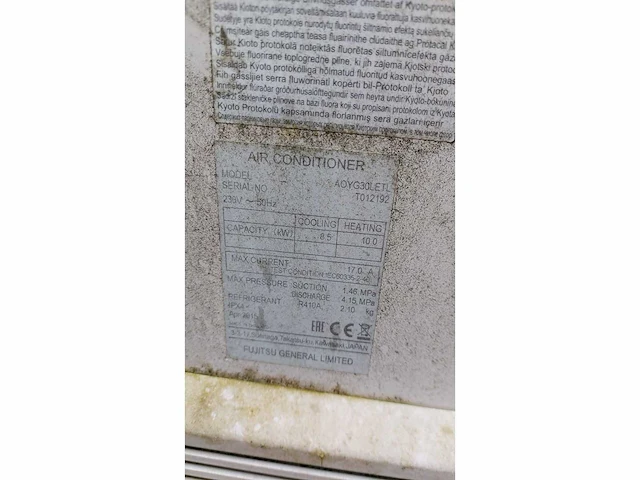 Fujitsu airco systeem 8,5 kw (nr 238) - afbeelding 4 van  12