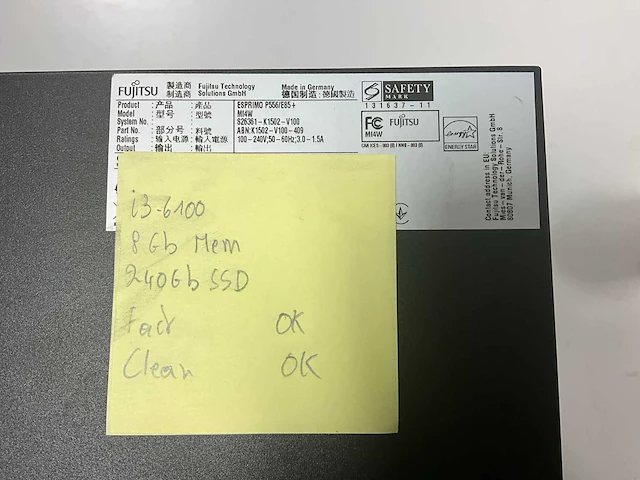 Fujitsu esprimo p556/e85+ m14w desktop - afbeelding 4 van  4