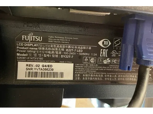 Fujitsu pc scherm - afbeelding 3 van  3