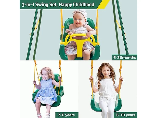 Funlio 3-in-1 peuterschommelset - afbeelding 2 van  3