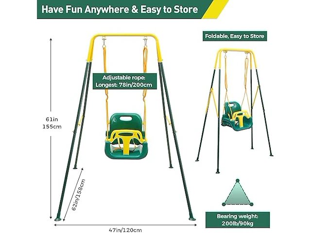 Funlio 3-in-1 peuterschommelset - afbeelding 3 van  3
