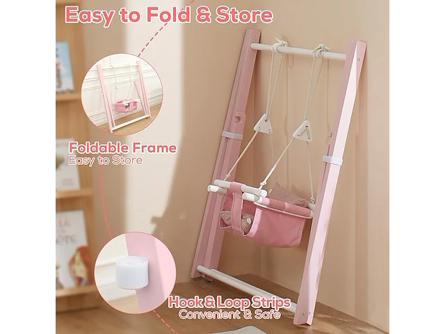 Funlio opvouwbare houten schommelset - afbeelding 3 van  5