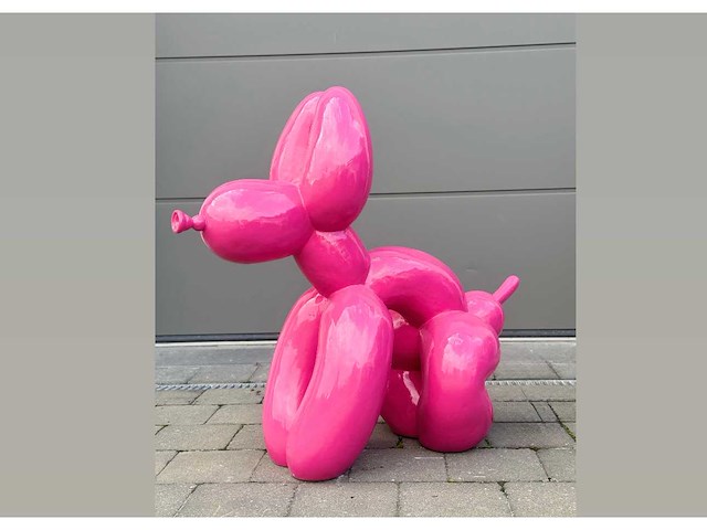 Funny balloondog pink h80cm x l90cm - afbeelding 1 van  1