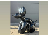 Funny balloondog zwart h80cm x l90cm - afbeelding 1 van  1
