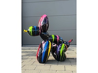 Funny balloondog zwart trash h80cm x l90cm - afbeelding 1 van  2