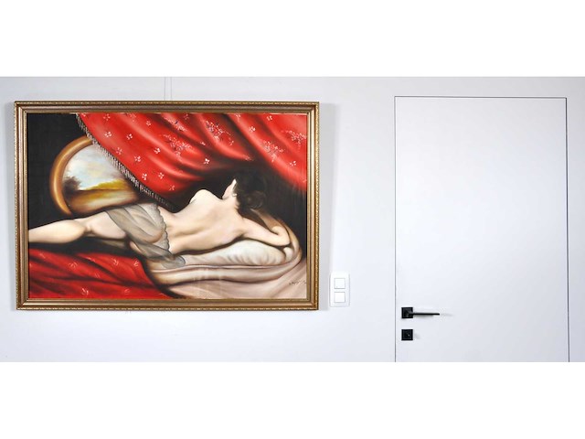 G. spagnolo - reclining woman by the window - 80x120 cm - 1979 - afbeelding 4 van  13