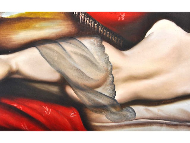 G. spagnolo - reclining woman by the window - 80x120 cm - 1979 - afbeelding 10 van  13