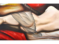 G. spagnolo - reclining woman by the window - 80x120 cm - 1979 - afbeelding 10 van  13