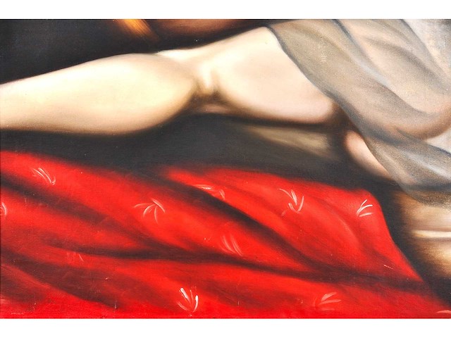 G. spagnolo - reclining woman by the window - 80x120 cm - 1979 - afbeelding 11 van  13