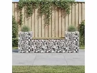 Gabion design tuinbank 183x41x60,5 cm geïmpregneerd grenen - afbeelding 1 van  8