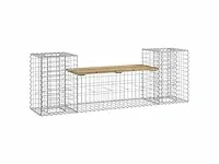 Gabion design tuinbank 183x41x60,5 cm geïmpregneerd grenen - afbeelding 2 van  8