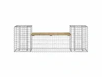 Gabion design tuinbank 183x41x60,5 cm geïmpregneerd grenen - afbeelding 3 van  8