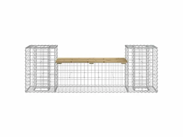 Gabion design tuinbank 183x41x60,5 cm geïmpregneerd grenen - afbeelding 5 van  8