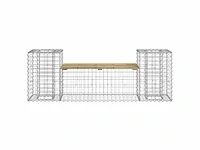 Gabion design tuinbank 183x41x60,5 cm geïmpregneerd grenen - afbeelding 5 van  8