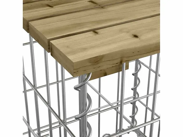 Gabion design tuinbank 183x41x60,5 cm geïmpregneerd grenen - afbeelding 6 van  8