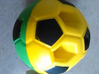 Galaxy stuiter (voet)bal met licht geel/groen - afbeelding 4 van  5