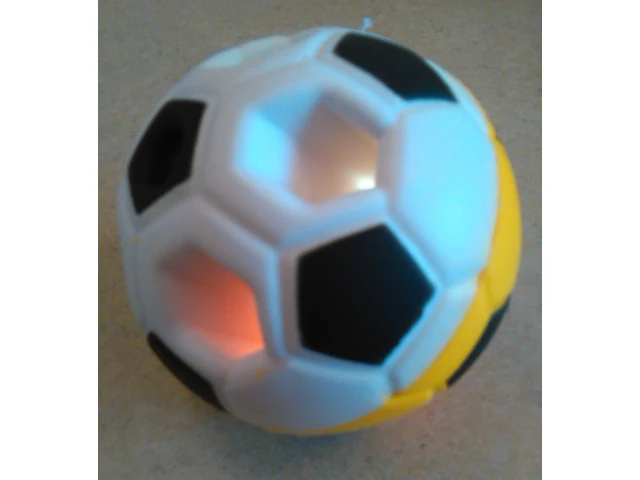 Galaxy stuiter (voet)bal met licht geel/oranje - afbeelding 2 van  7