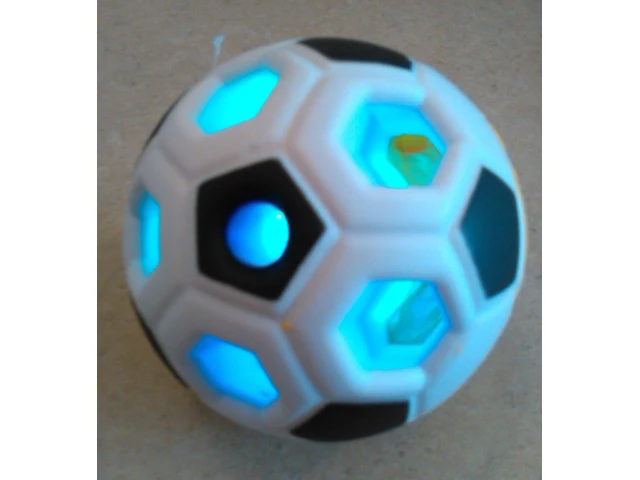 Galaxy stuiter (voet)bal met licht geel/oranje - afbeelding 6 van  7
