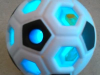 Galaxy stuiter (voet)bal met licht geel/oranje - afbeelding 6 van  7