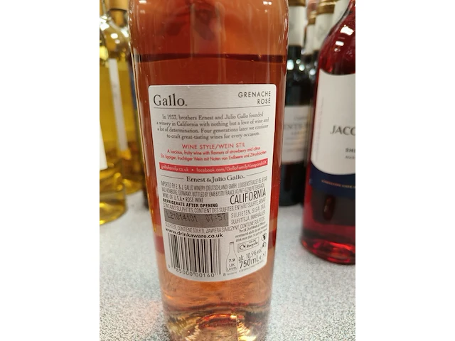 Gallo family grenache rosé 2021 10,5% - afbeelding 3 van  3