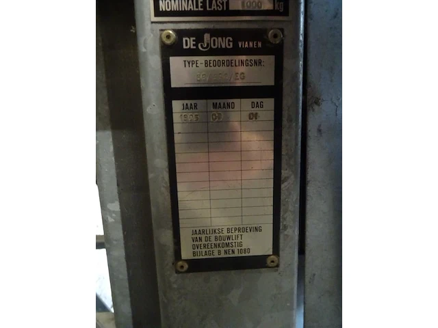 Galva goederenlift de jong - afbeelding 5 van  6