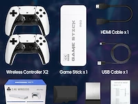 Gameconsole met 2 draadloze controllers incl retro games - afbeelding 5 van  5