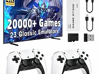 Gameconsole met 2 draadloze controllers incl retro games - afbeelding 1 van  1