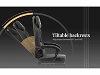 Gamestoel - massagekussen - stof - zwart - afbeelding 5 van  7