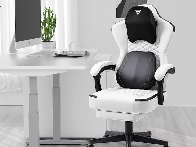 Gamestoel met masserende verwarmde lendensteun - afbeelding 1 van  10