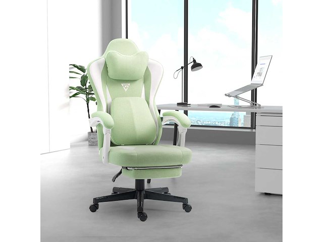 Gamestoel met verwarmde massage - stof - afbeelding 3 van  9