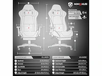 Gaming stoel, - lendensteun - massage en intrekbare voetsteun - afbeelding 2 van  12