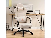 Gaming stoel - pu - beige - afbeelding 2 van  6