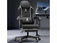 Gaming stoel - pu - zwart - afbeelding 2 van  8