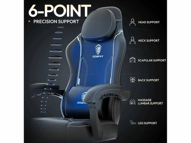 Gaming stoel - pu - zwart - afbeelding 6 van  8